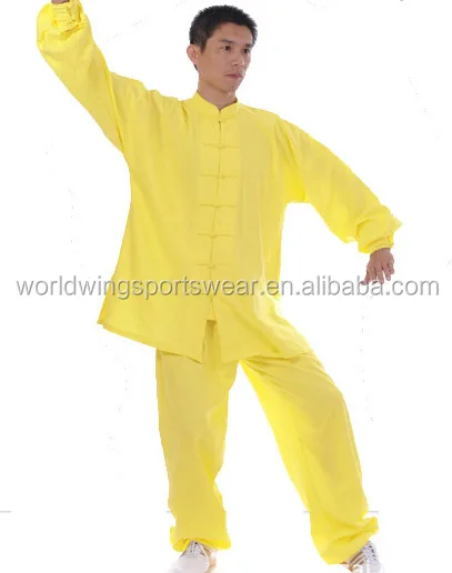 
KungFu uniform Wushu TaiChi Taiji yellow XLsize Shaolin suit Chinese Kung 