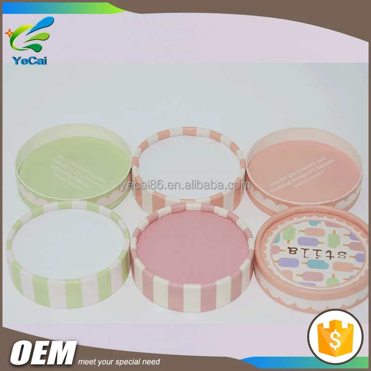 Оптовая цена завода порошок упаковка бумажная трубочка, пудреницу с алюминиевой фольгой внутри