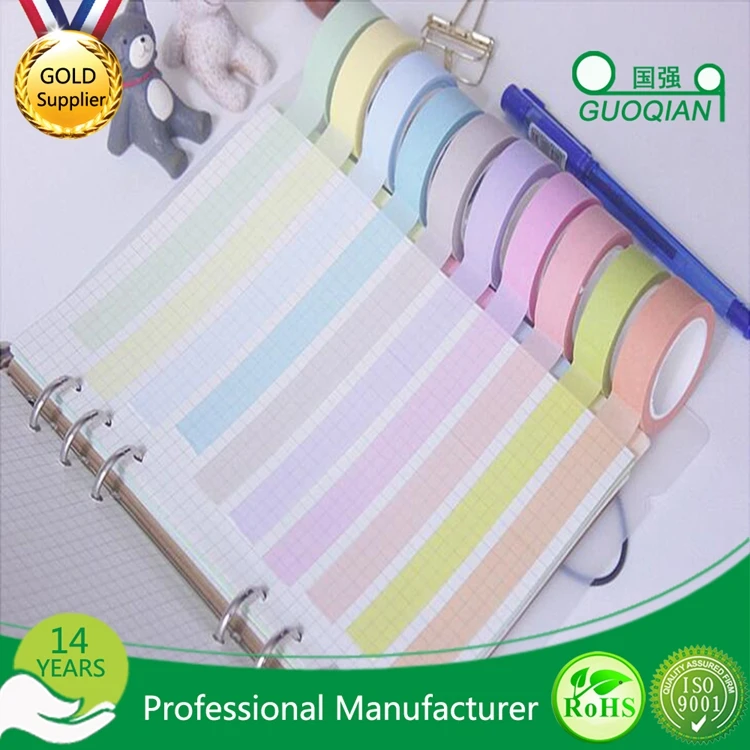 Rainbow colorful DIY Handmade Custom Printing Wrapping Washi Paper Tape