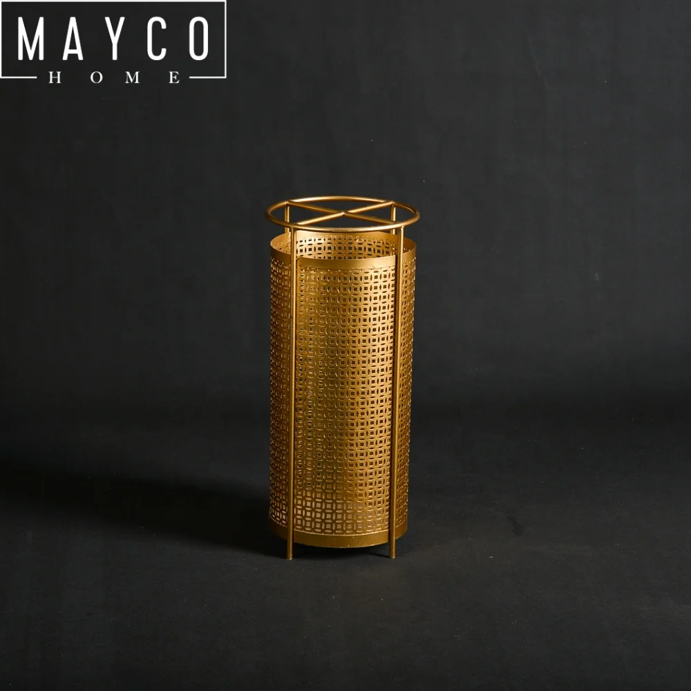 Mayco Gold Iron Indoor Wet Umbrella Holder Stands