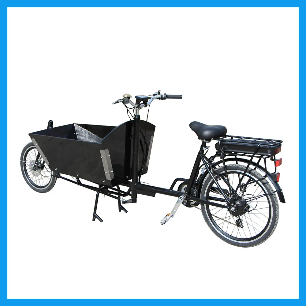Электрический Семьи Грузовой Велосипед с 2 Колесами с Фронтальной Загрузкой Корзину