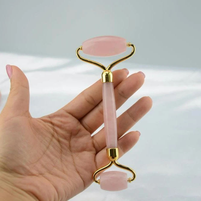 Высококачественный нефритовый ролик, розовый кварц, Нефритовый камень, ролик с коробкой