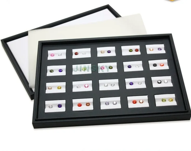 JINSKY customize black gemstone tray dimand display jewelry tray
