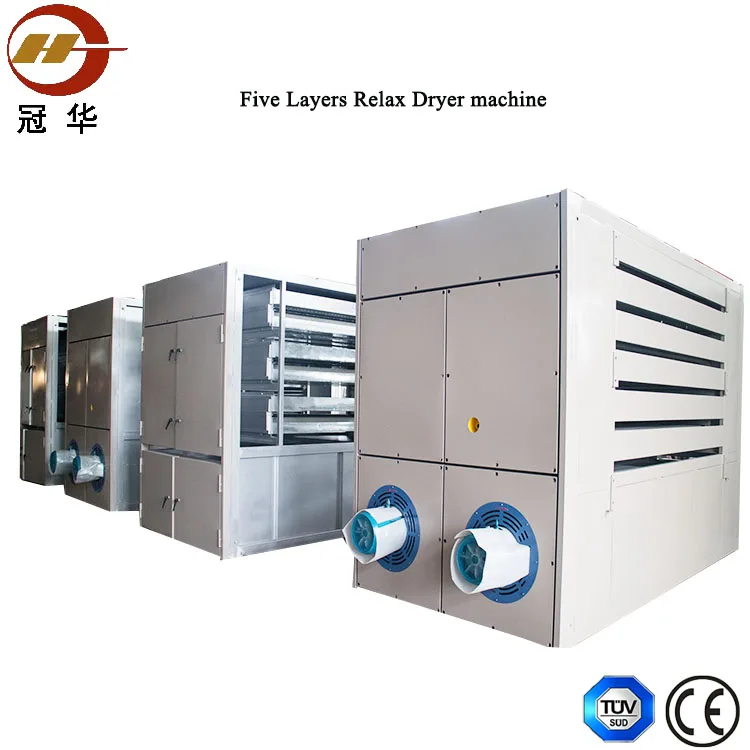 Textile five laryers relax dryer machine with high output and energy save
