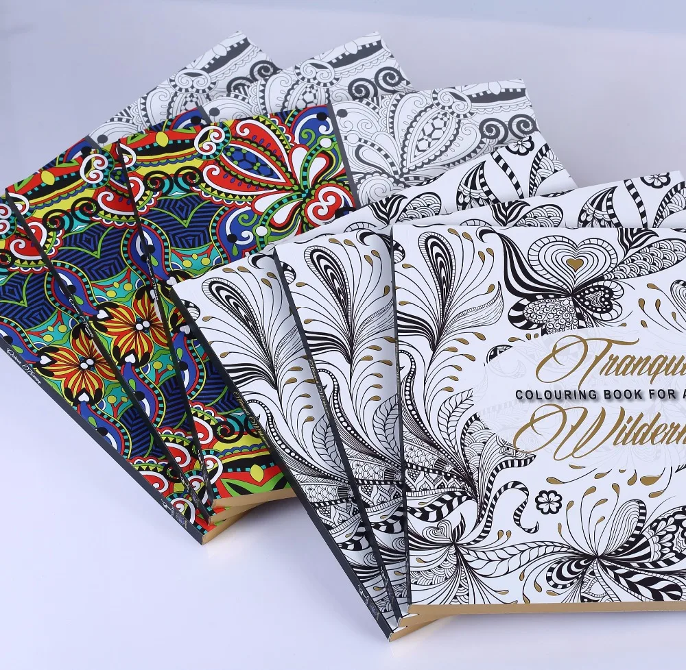 Раскраска с принтом наклеек для взрослых