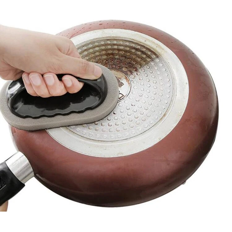 
Kitchen Supplies Wash Pot Sponge Floor Strong Decontamination Sponge Cleaning Brush For Pot with handles 