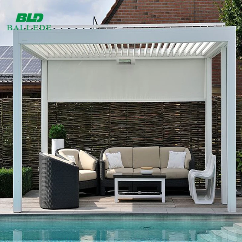 Motorized Patio Roof Deck Bioclimatic Outdoor Waterproof Pergola Canopy