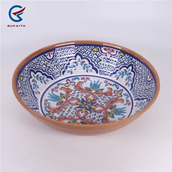 Пластиковая меламиновая ГЛУБОКАЯ ТАРЕЛКА разных размеров с винтажным рисунком, 12 дюймов, Турция