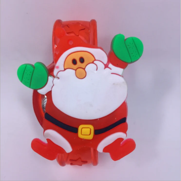 
Christmas cartoon light up rubber bracelets colorful watch LED Flashing Light Luminous Bracelet for children kids toy 