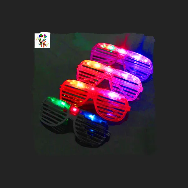 Cheap Plastic Shutter Shades Blinking Light Up Flashing Led Party Glasses HPC-3607