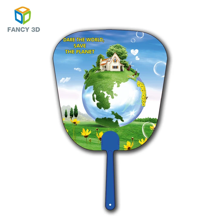 Zebulun 2018 Trending Products Baby Plastic PET PP 3D Lenticular Hand Fan For Gift