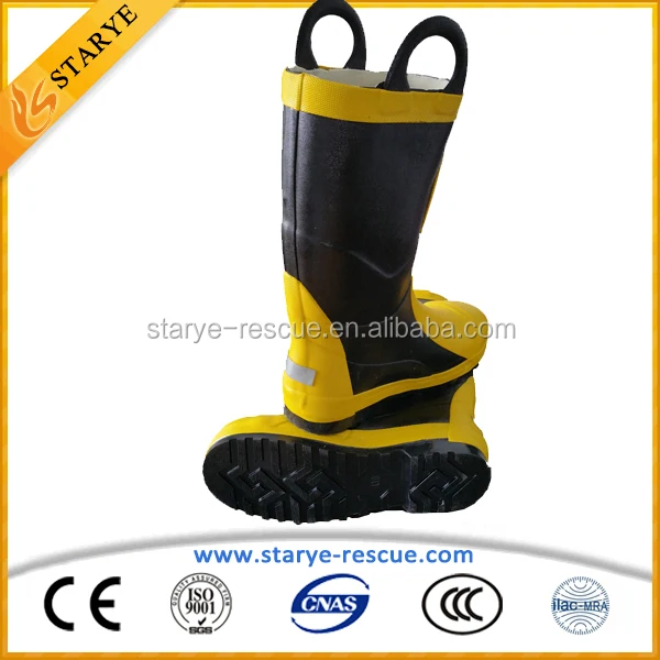 Fireman Using Corrosion Resistance Rubber Material Fire Safety Boots
