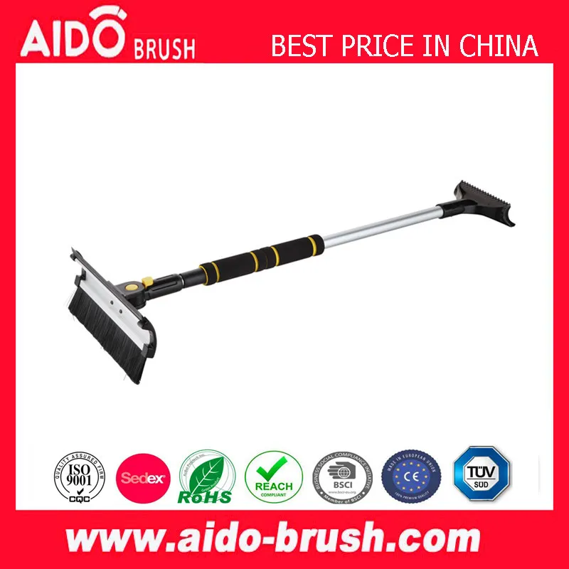Heavy duty Auto Snow Moover Extendable Snow Brush with Squeegee & Ice Scraper