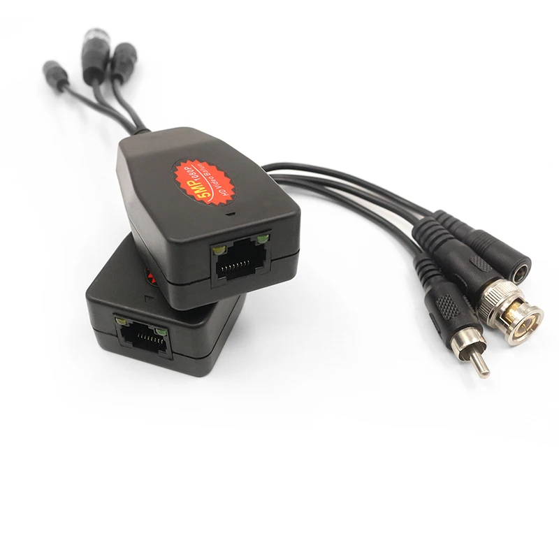RJ45 power audio video balun CCTV accessories high quality 5MP multifunction video balum
