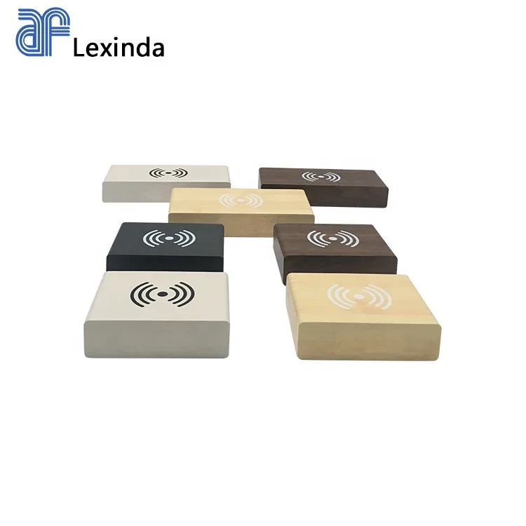 EMAF Newest best gift thin Qi wireless charger digital desktop alarm clock time day calendar clock with LED display