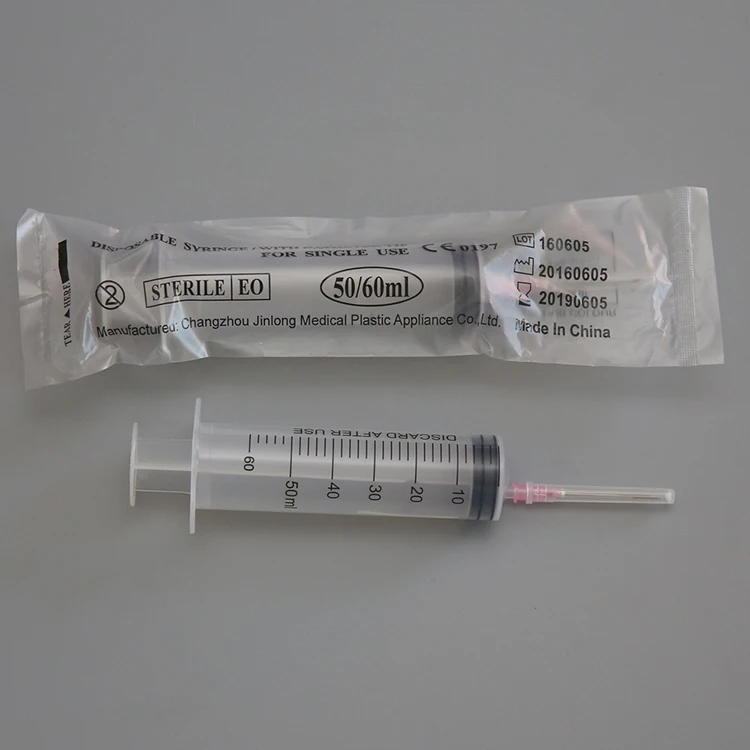 medical plastic syringe no needle