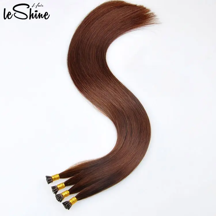 LeShine Hot Selling Keratin Pre Bonded Remy Hair FREE Mongolian Double Drawn Bleaching Hair Extension I-tip Hair