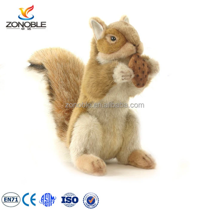 Смешные изготовленная на заказ по низкой цене коричневый Белка Плюшевые игрушки Оптовая Продажа приятный мягкий плюшевый животных