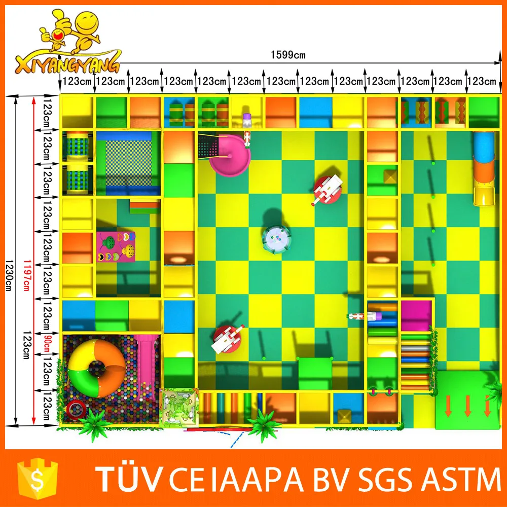 Children commercial indoor playground equipment indoor soft playground