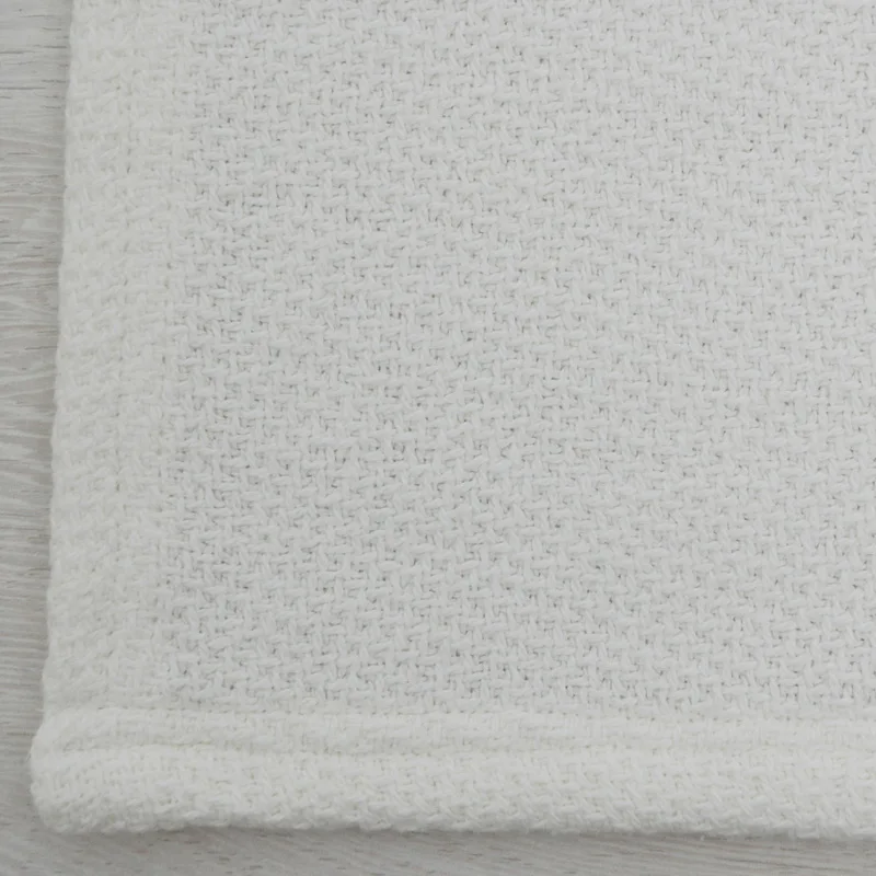 SUPER SOFT BAMBOO COTTON THERMAL WEAVE THROW BLANKET