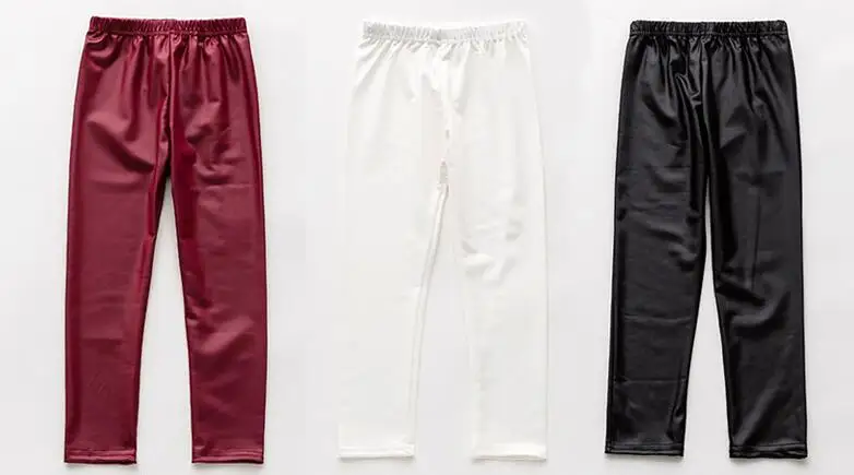 cy30504a cheap price pu leather children girls leggings