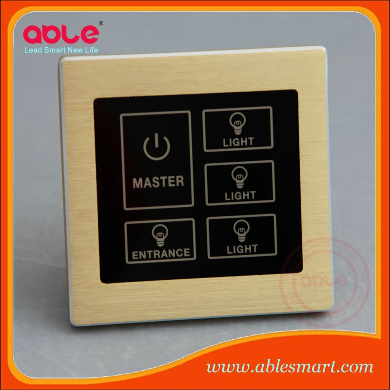 Настенный Электрический выключатель света 5 клавиш 2 канала сенсорный