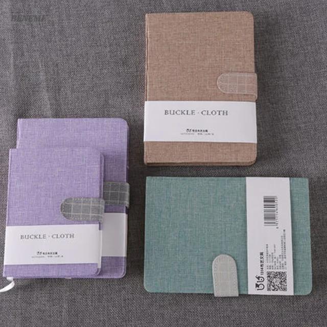 Wholesale Fancy Office Stationary Set Cloth Hard Cover Custom Linen Fabric Magnetic Closure Notebook with Clasp