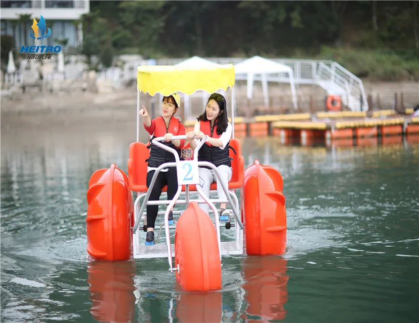 High quality big wheel sea water pedal tricycle with fast delivery Water Park Rides for Sale