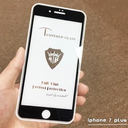 MTB 9h полное клеевое усиленное закаленное стекло Защита экрана для iphone 7/8 plus Полный клей и масляное покрытие