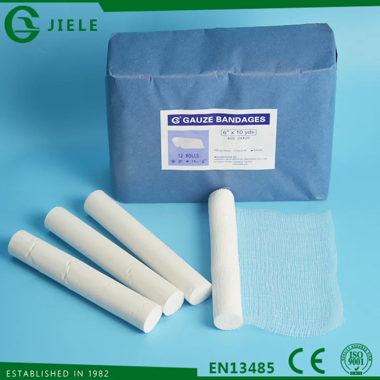 high absorbent and soft cotton gauze bandage for medical dressing