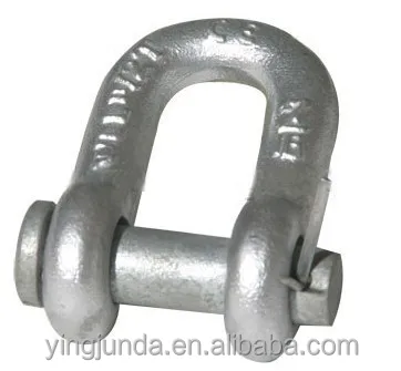 High Strength Shackle Rigging Hardware Pin Chain U Bolts Galvanized D Shackles