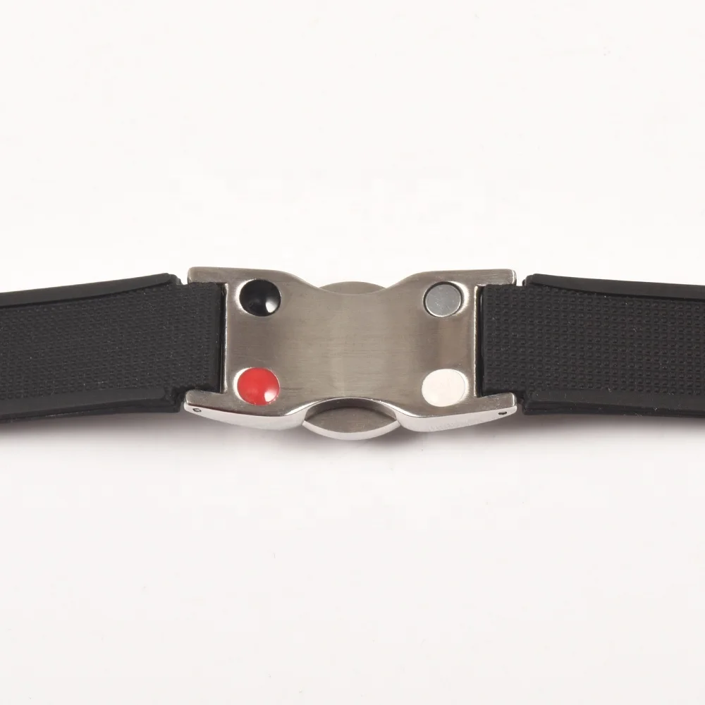 Wollet Powerful Golf Balance Magnetic Ion Silicone Energy Bracelet with Detachable Onyx Ball Marker