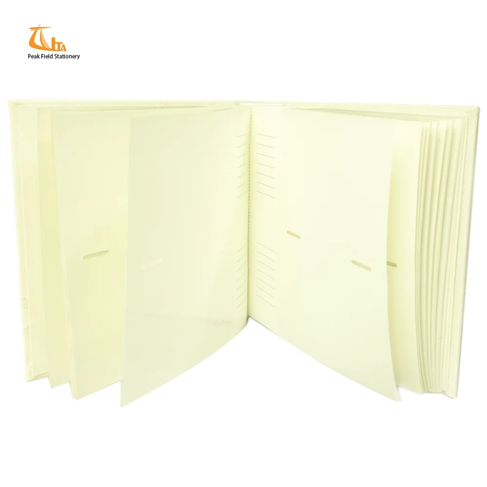 Faux leather embroidery wedding cover a4 size self adhesive sheets photo album