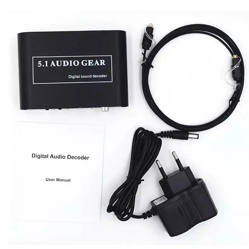 factory price AC3 DTS Digital Optical To Analog 5.1 Channel Surround Audio Decoder
