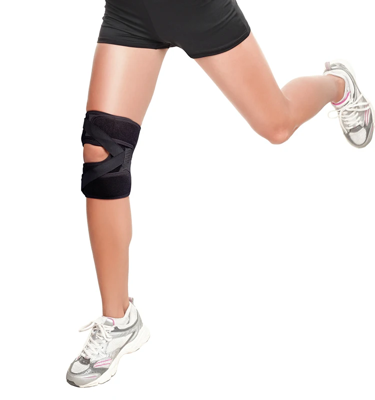 Classic Fashion Neoprene N-Cloth EVA Adjustable Black Sports Wear Patella ACL Knee Brace