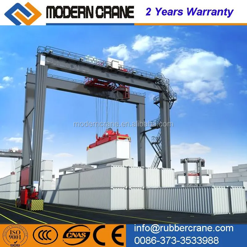 Container gantry crane price, container lifting cranes with rubber Tyre for sale