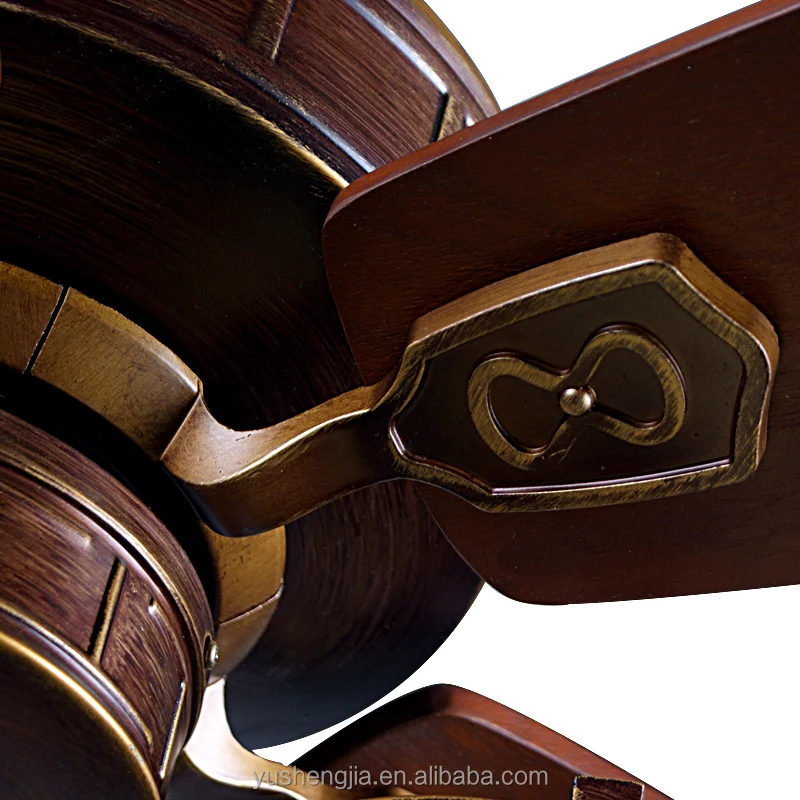 52 inch orient retro style decorative fans flower design glass lamp 5 solid wood blades ceiling fan with light