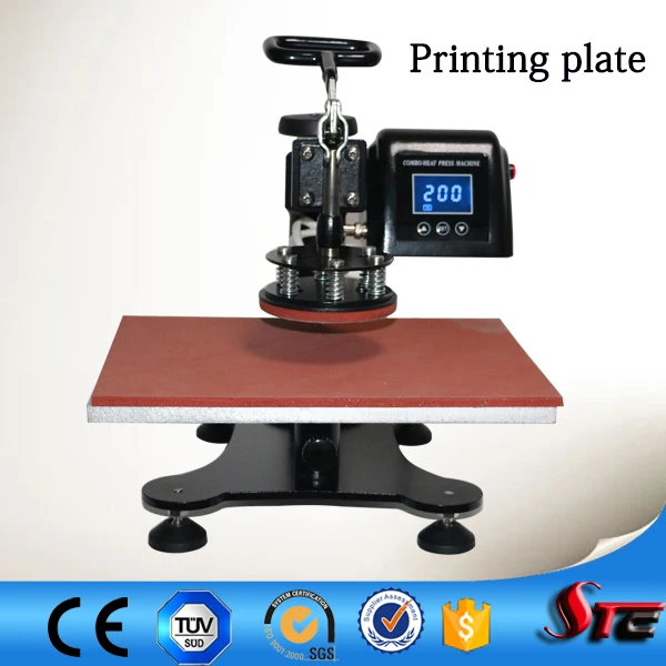 Hot selling LCD 8 in 1 combo t shirt sublimation heat transfer machine with counter