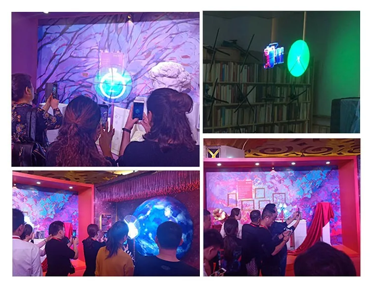 Hot sell 3 d holographic advertising led fan Rotating 3d hologram projector display