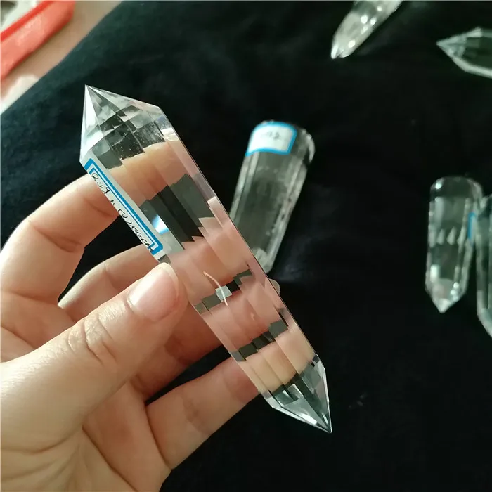 24sides transparent clear quartz crystal point vogel healing wands