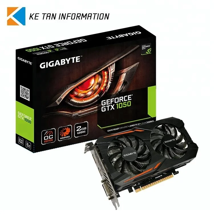  Видеокарта GIGABYTE NVIDIA GTX1050 2 ГБ GDDR5 с PCI Express 7008 МГц