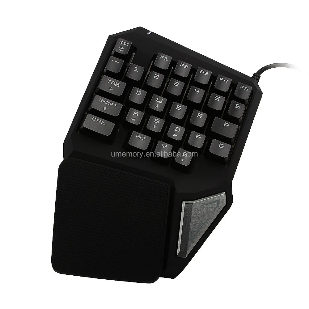 Great Quality Delux T9 Pro Left Hand Professional Ergonomic Gaming Keyboard RGB Mini Mechanical Keyboard