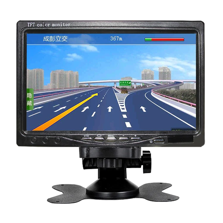 7 дюймов TFT ЖК-дисплей Авто контроля уровня сахара в крови с AV1 AV2 вход для подключения камеры