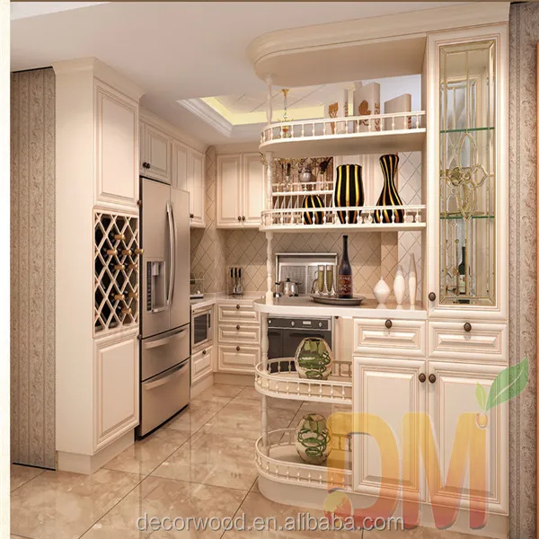 white shaker kitchen cabinet French style cream solid wood kitchen design cupboards wooden kitchen cabinet