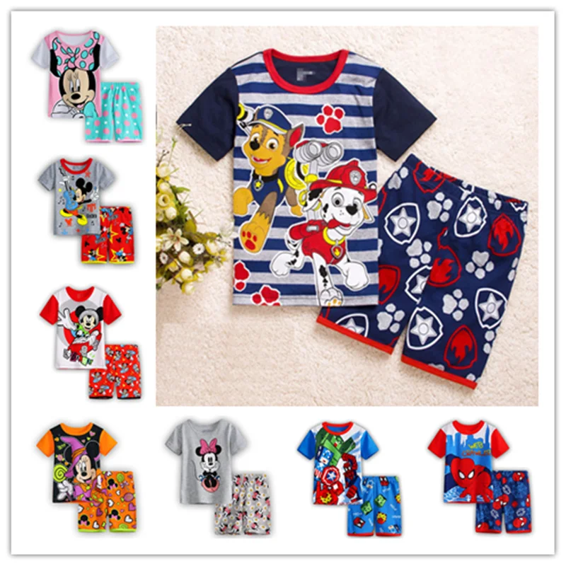 Summer Children Clothing Sets Baby boy s pajamas suits Girls Sets kids sleepwear pajamas cotton short