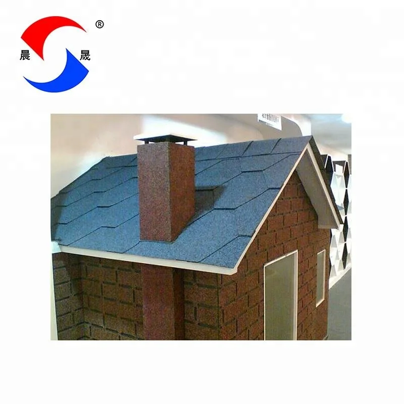 Blue colour 3-Tab asphalt shingle  for construction roofing