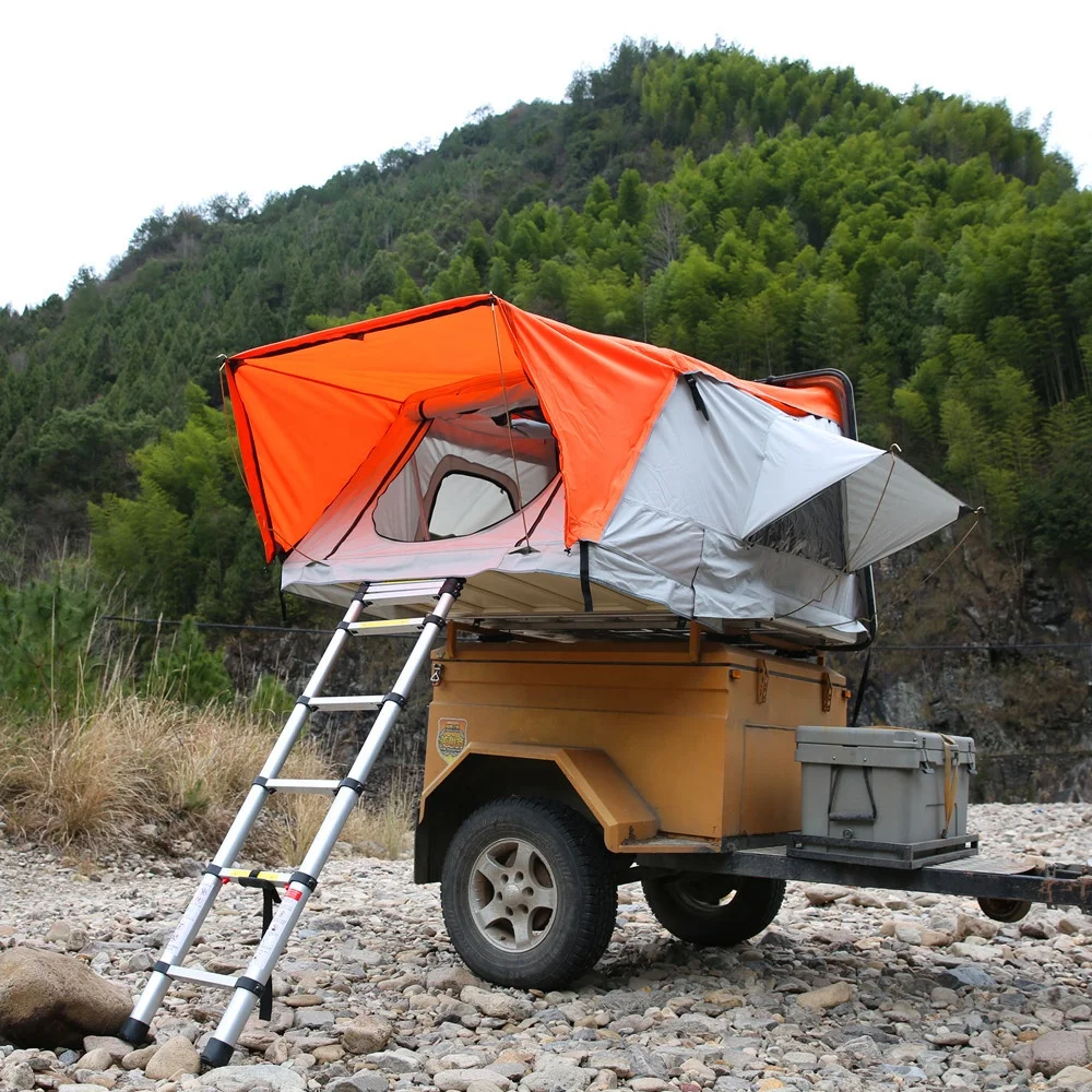 Newest Design HOT Selling Sun Camping Car Mounted  Trailer Outdoor Hard Shell Roof Top Tent