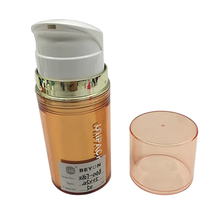 Eco-Friendly Pctg 50Ml Cosmetic Airless Lotion Pump Bottle