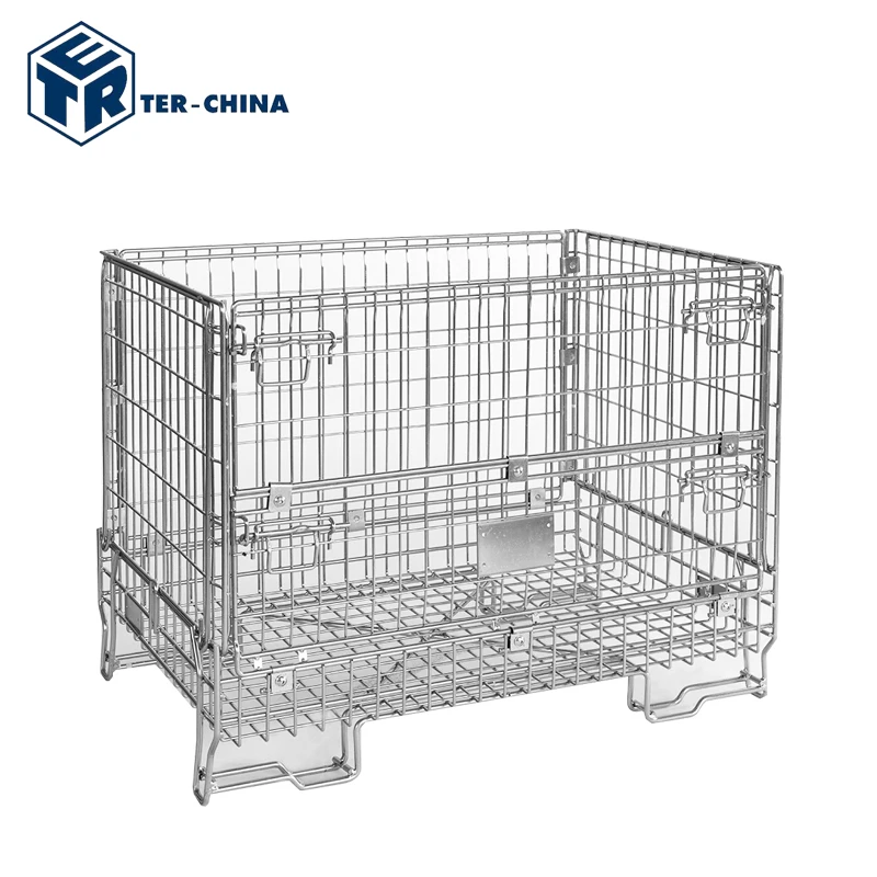 Складной контейнер для проволочной сетки для бутылок с вином