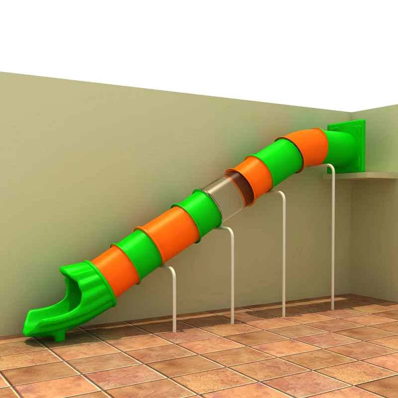 China kids amusement indoor outdoor plastic garden tube slide playground equipment garden